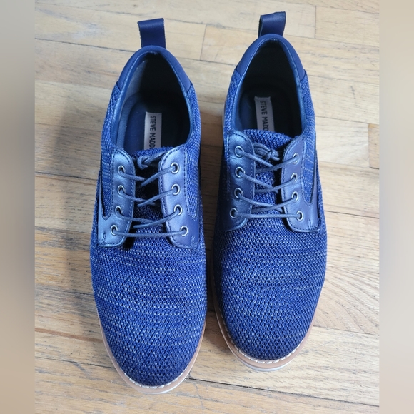 Steve Madden Other - Steve Madden Blue Fabric & Leather Shoes